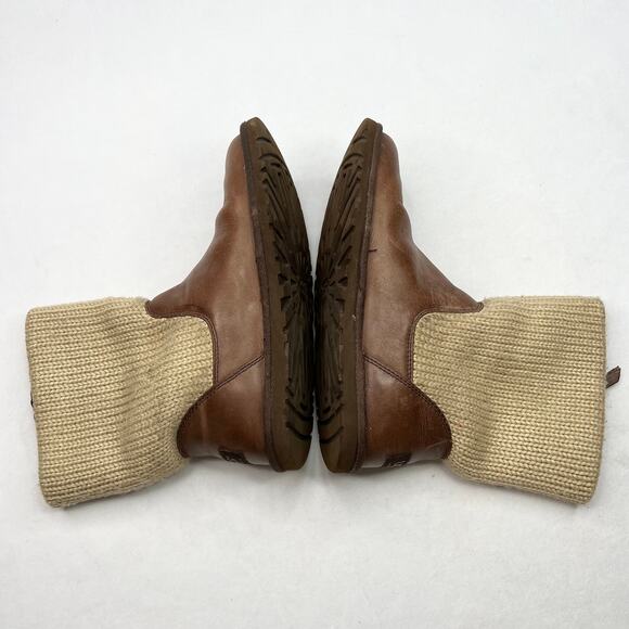 UGG Rosalie Knit/Leather Mid Calf Boots 7 - Picture 6 of 16